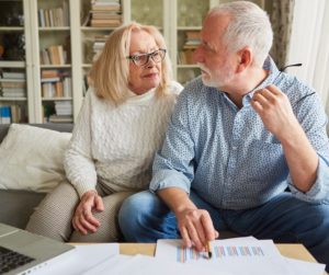 Couple looking at paperwork