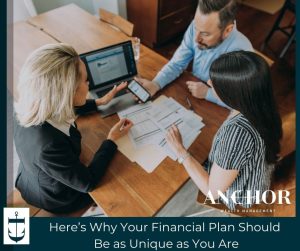 Man and woman working with a financial advisor doing a budget