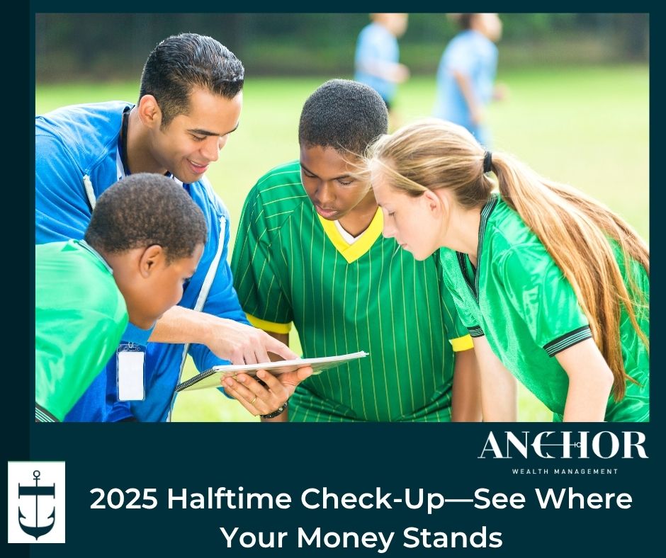 A co-ed soccer team in green jerserys in a huddle with coach